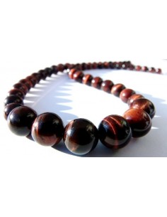 Collier chute Oeil de taureau, tigre, faucon,