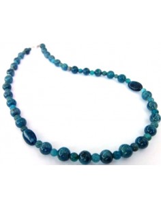 Collier apatite bleu PARURE 2