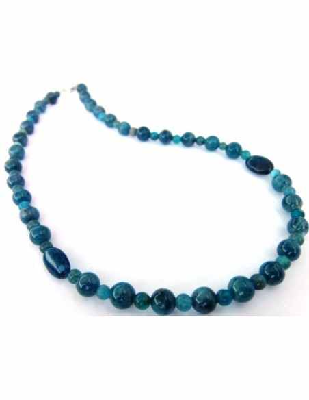 Collier apatite bleu PARURE