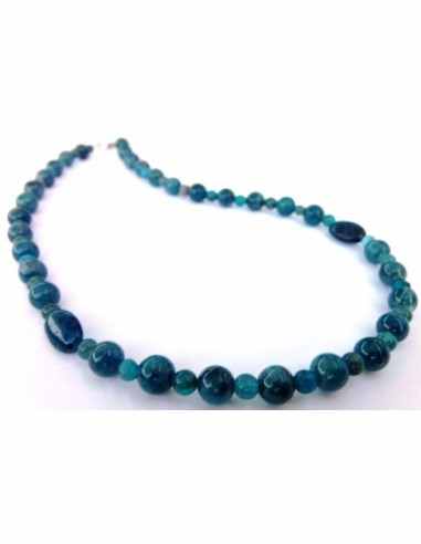 Collier apatite bleu PARURE