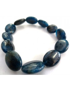 Bracelet Apatite bleue billes 6MM
