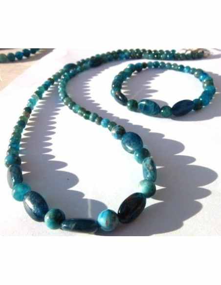 Apatite bleue parure Apatite bleue parure