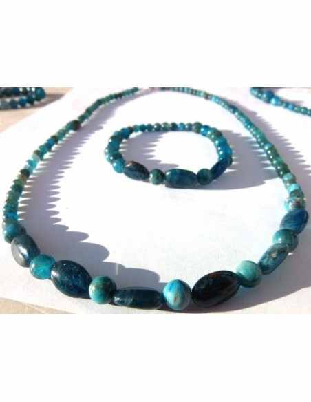 Apatite bleue parure Apatite bleue parure