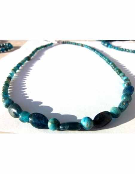 Apatite bleue parure Apatite bleue parure