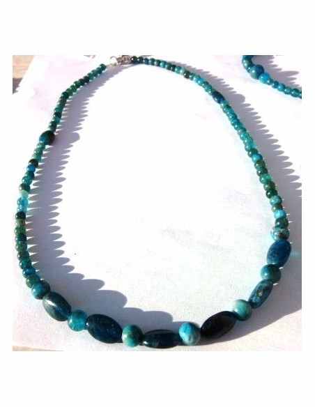 Apatite bleue parure Apatite bleue parure