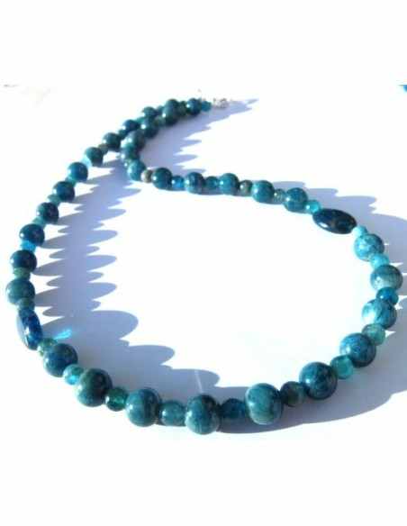 Collier apatite bleu PARURE Collier apatite bleu PARURE