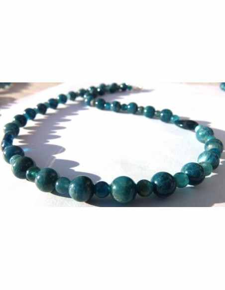 Collier apatite bleu PARURE Collier apatite bleu PARURE