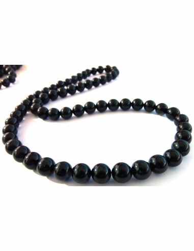 Collier, bracelet tourmaline noire 85mm