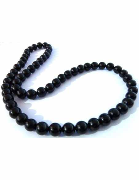 Collier, bracelet tourmaline noire 85mm