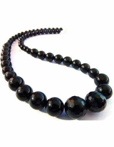 Collier chute tourmaline noire