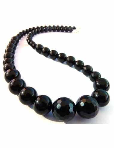 Collier chute tourmaline noire