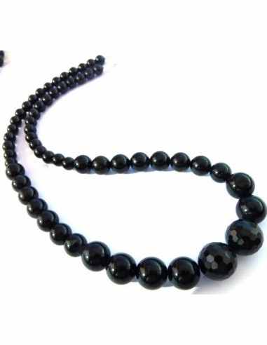 Collier chute tourmaline noire