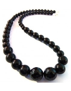 Collier chute tourmaline noire