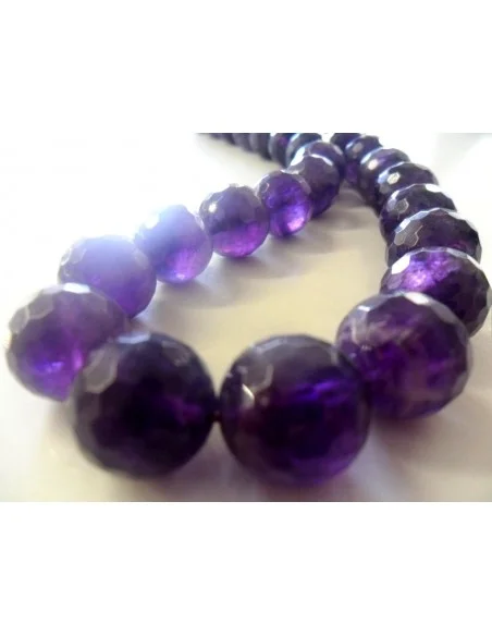 Collier Amethyste 12mm
