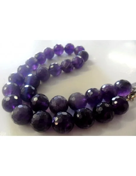 Collier Amethyste 12mm