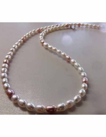 Perles collier blanche, rose Perles collier blanche, rose