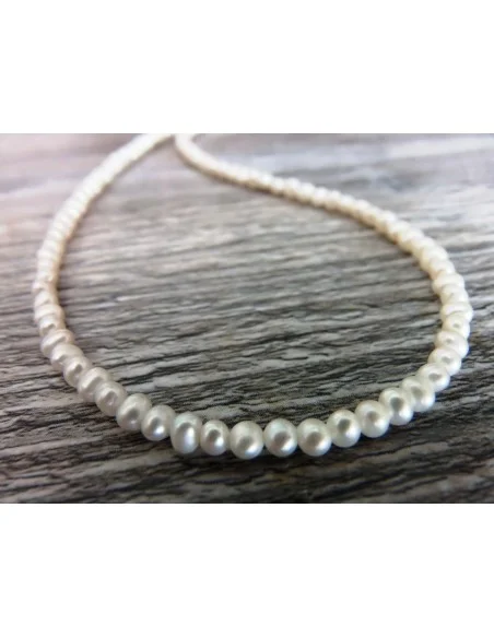 Perles collier blanche, rose Perles collier blanche, rose