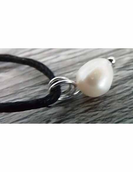 Perles eau 6mm pendentif argent Perles eau 6mm pendentif argent