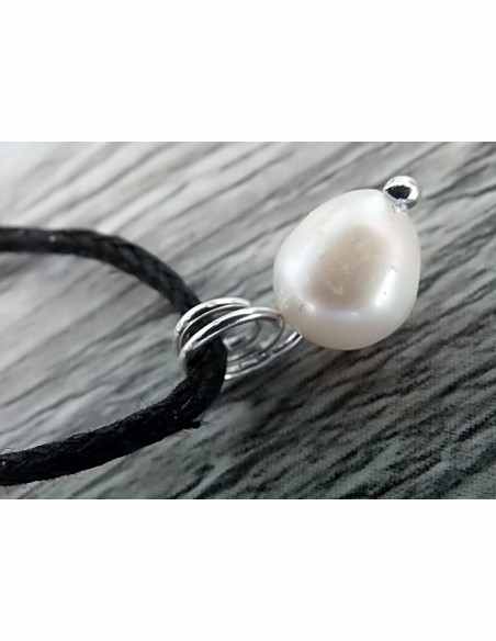 Perles eau 6mm pendentif argent Perles eau 6mm pendentif argent