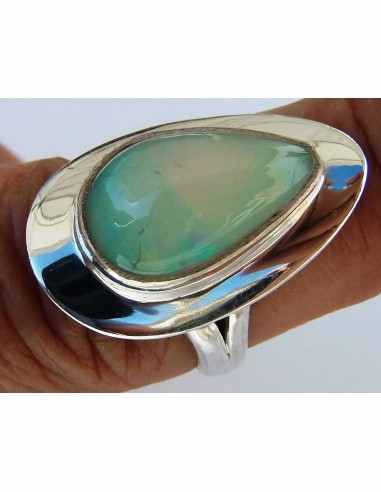 Opale noble bague argent
