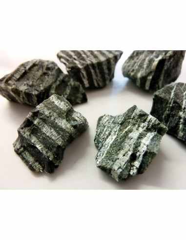 Galet Serpentine oeil d'argent mineral