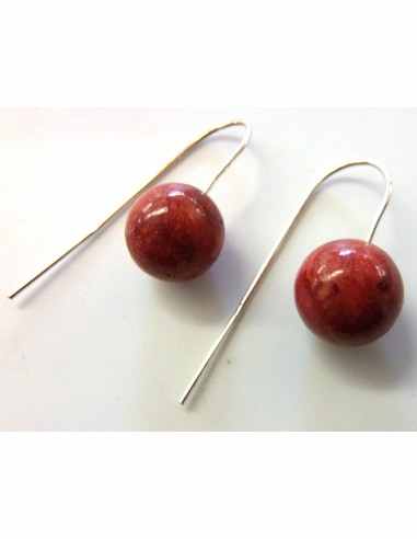 Boucles d'oreilles corail 12mm
