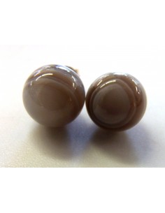Agate de botswana boucles d"oreilles 10mm 2