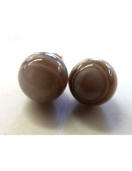 Agate de botswana boucles d"oreilles 10mm Agate de botswana boucles d"oreilles 10mm