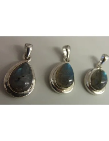 Pendentif labradorite et chaine argent