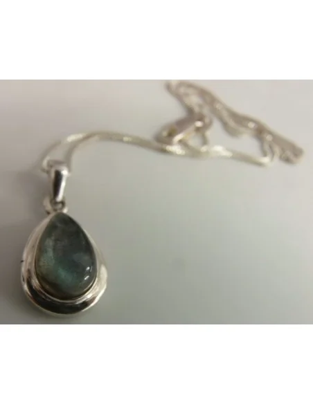 Pendentif labradorite et chaine argent