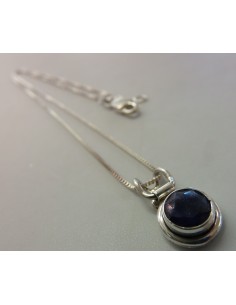 Pendentif  Saphir chaine argent 2