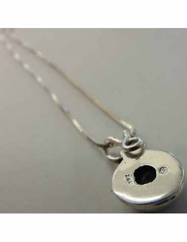 Pendentif  Saphir chaine argent