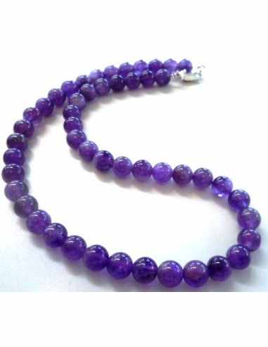 Collier Amethyste 8MM