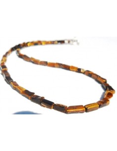 Collier oeil de tigre rectangles