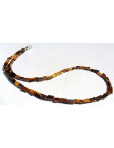 Collier oeil de tigre rectangles 2