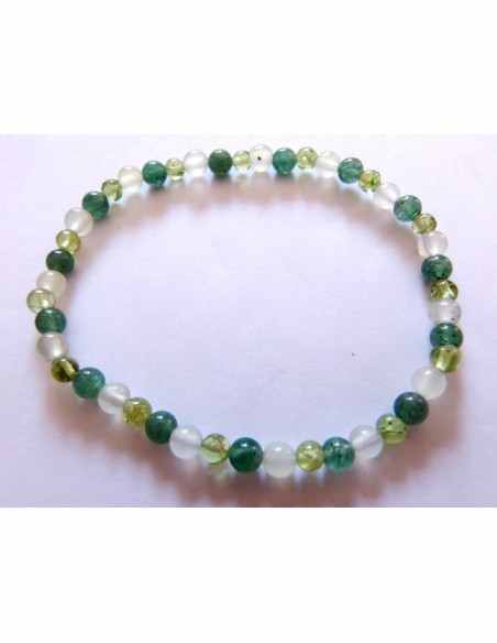 Bracelet Vert boules 4mm