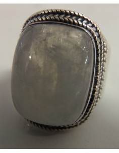 Bague reglable pierre de lune argent 2