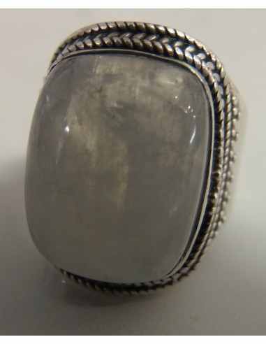 Bague reglable pierre de lune argent