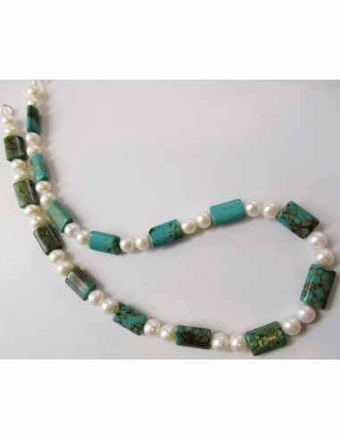 Collier turquoise perles