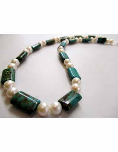 Collier turquoise perles