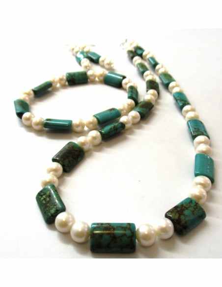 Collier turquoise perles Collier turquoise perles