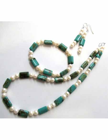 Collier turquoise perles Collier turquoise perles