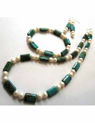 Collier turquoise perles