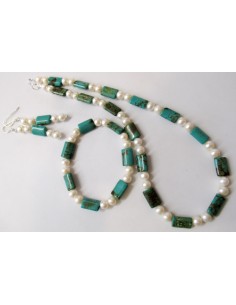 Collier turquoise perles