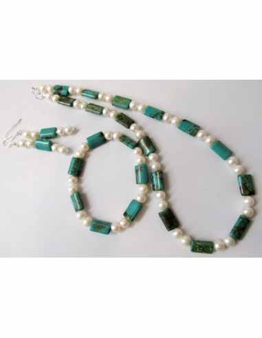 Collier turquoise perles