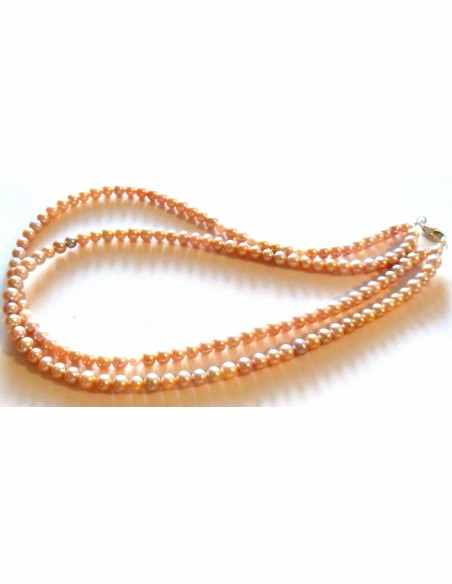Collier perles rose pastel  8mm Collier perles rose pastel  8mm