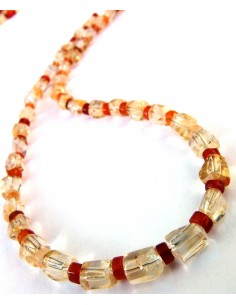 Collier cornaline citrine