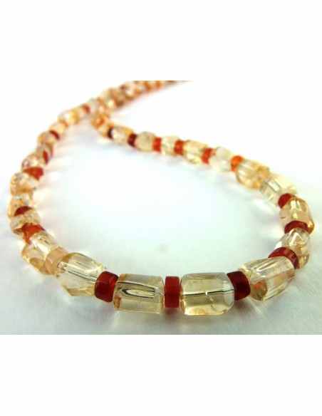 Collier cornaline citrine