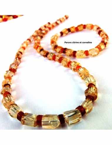 Cornaline, citrine Parure