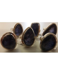 Iolite en bague montees en argent 2